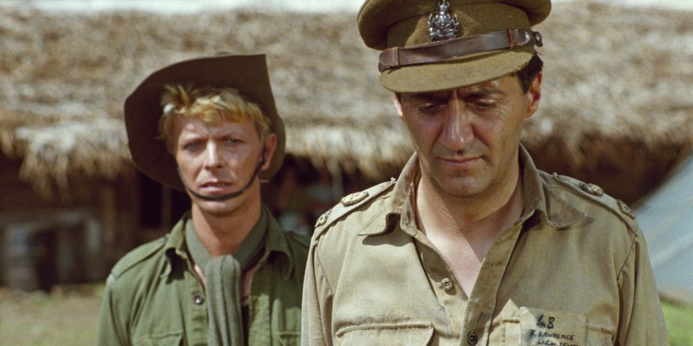 A soldier and his boss in Merry Christmas Mr. Lawrence