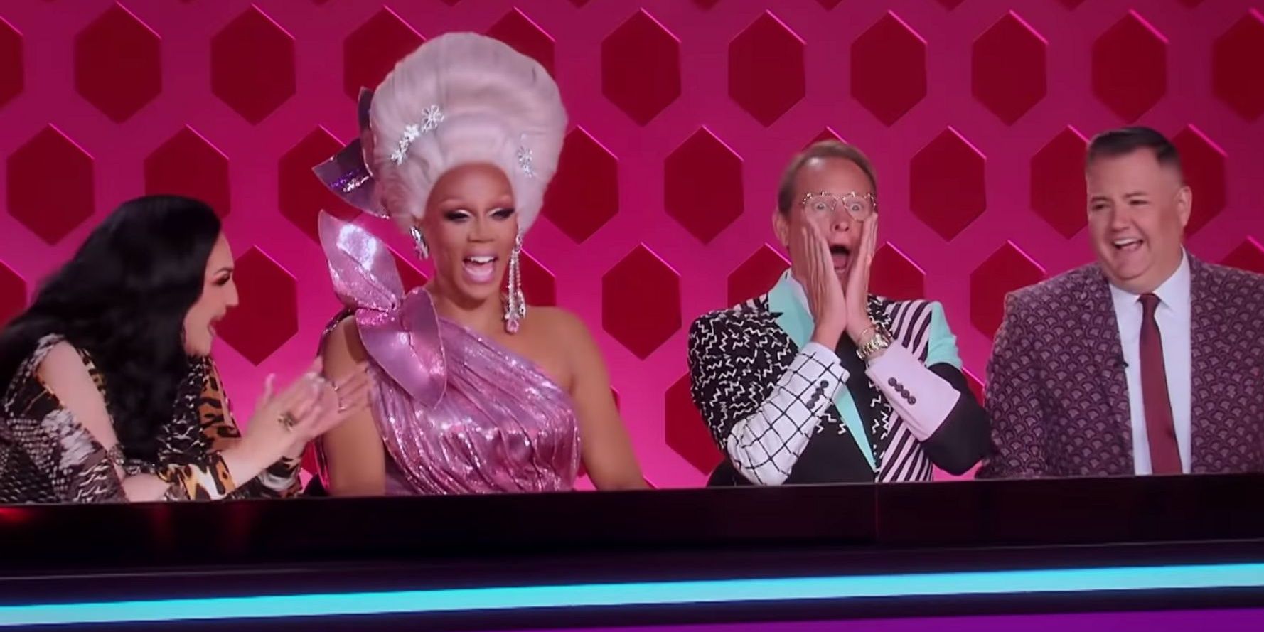 The Drag Race judges laughing