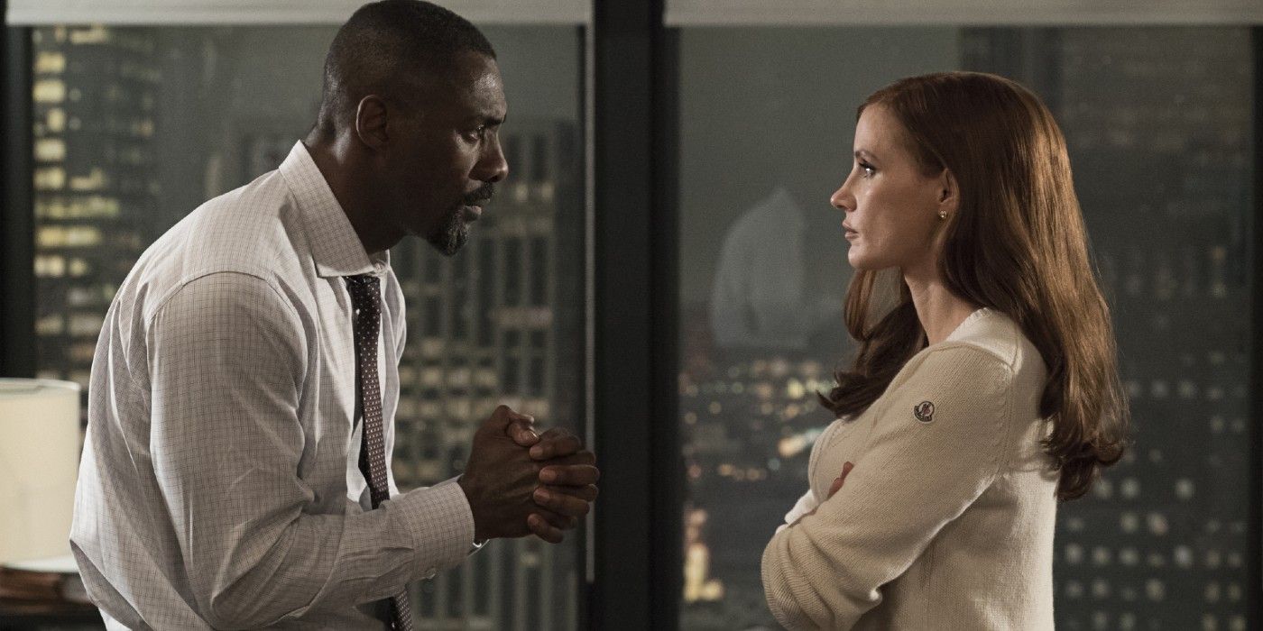 Jessica Chastain and Idris Elba in Molly's Game