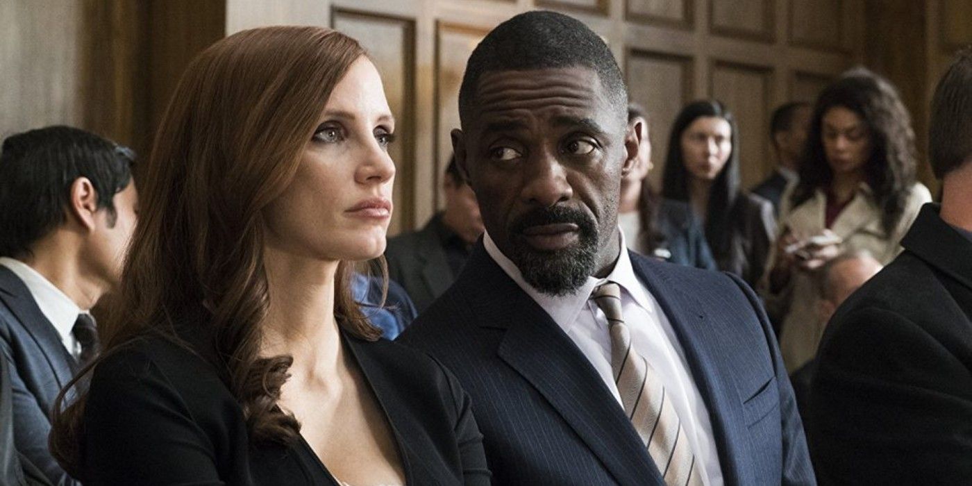 Idris Elba e Jessica Chastain em Mollys Game