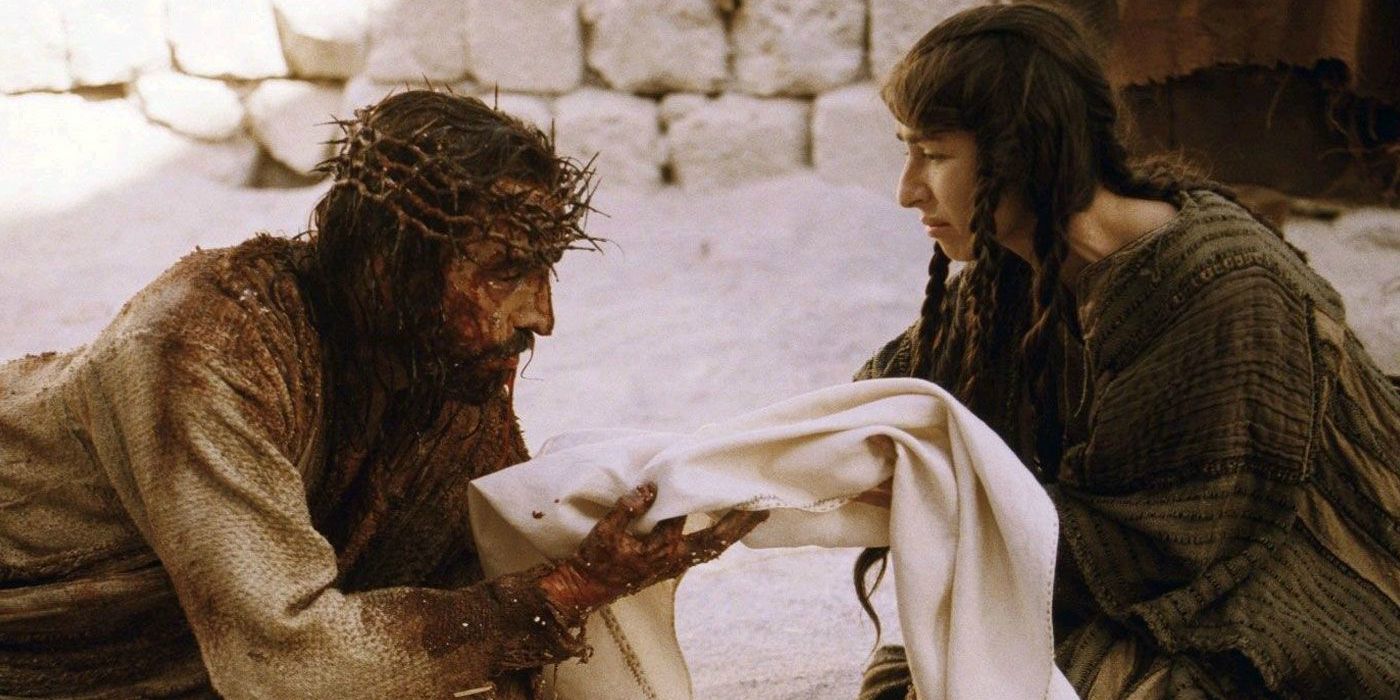 Saint Veronica and Jesus Christ in Passion of the Christ