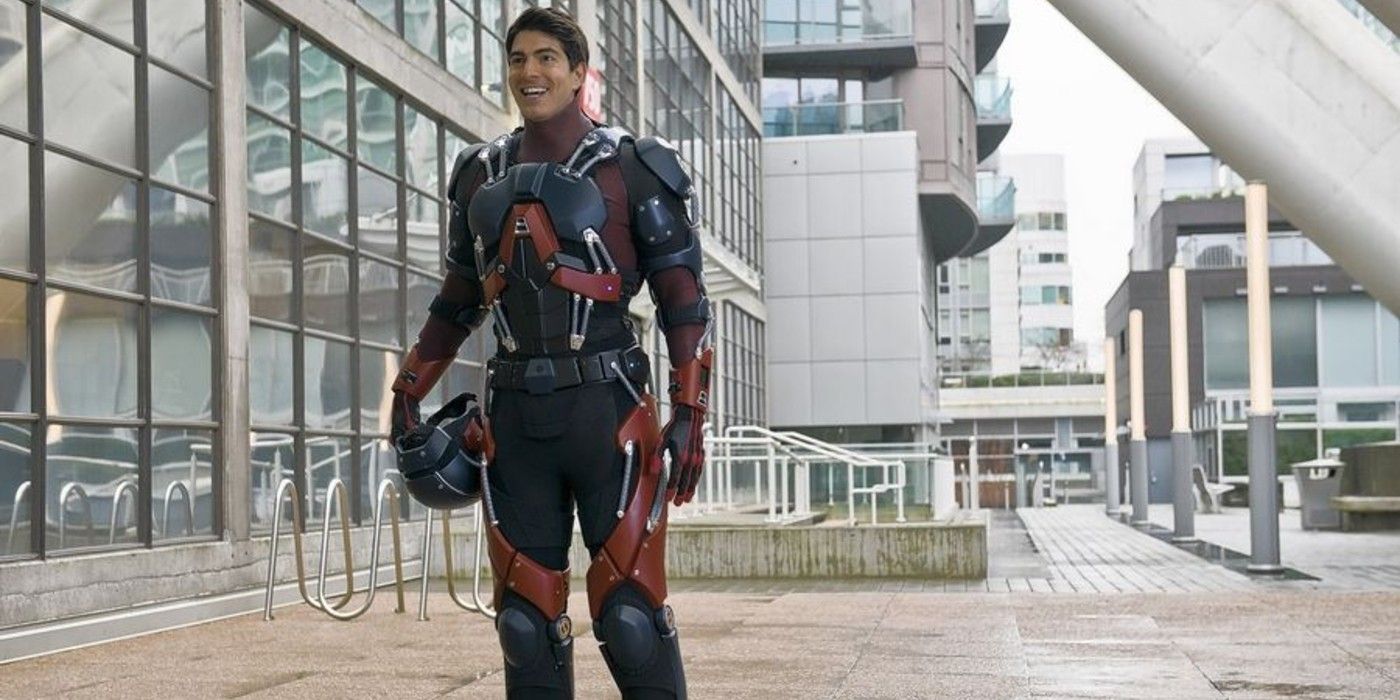 Ray Palmer is in his Atom costume, preparing to fight crime.