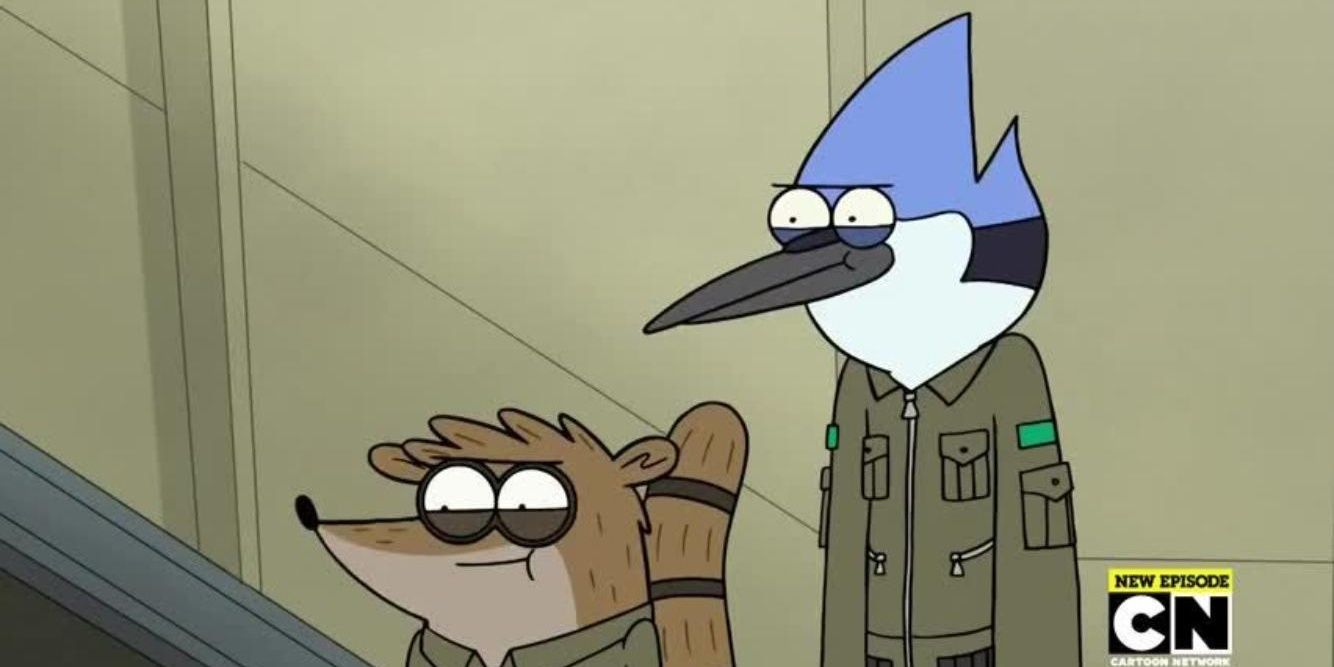Rigby and Mordecai in Space Escape Regular Show episode