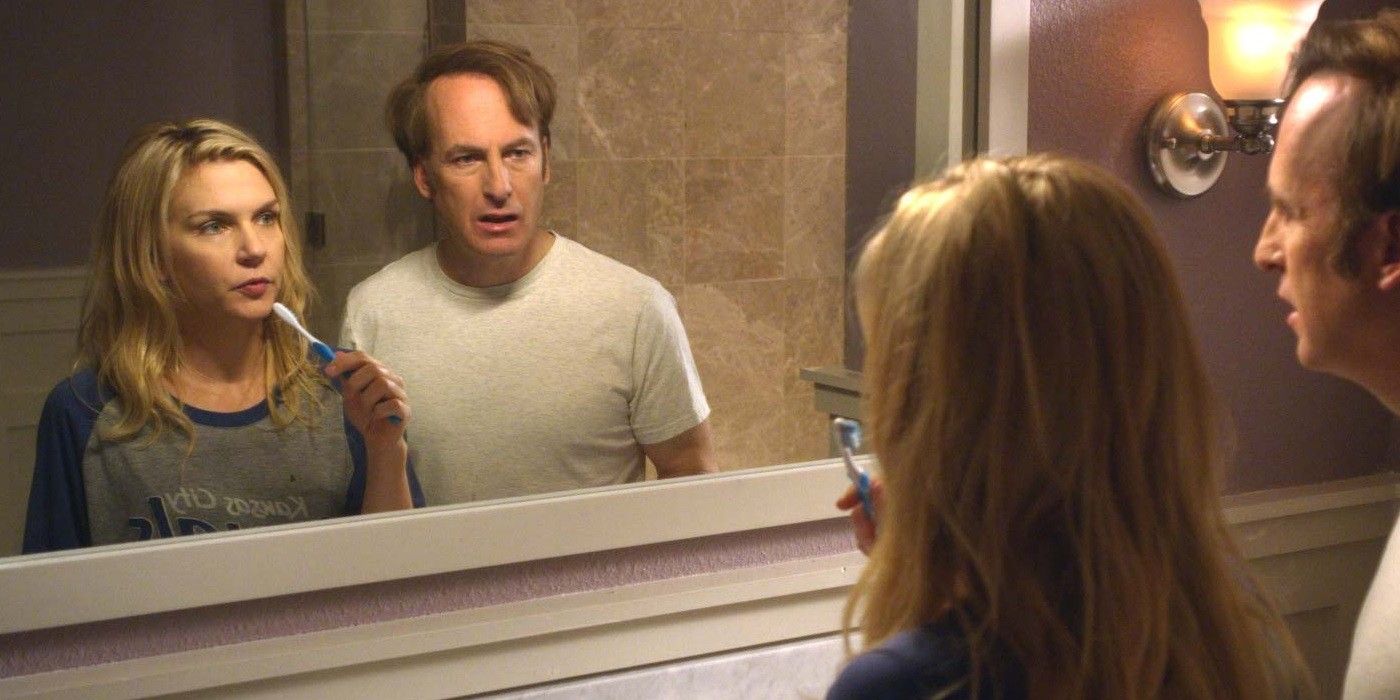 Rhea Seehorn as Kim and Bob Odenkirk as Jimmy in Better Call Saul