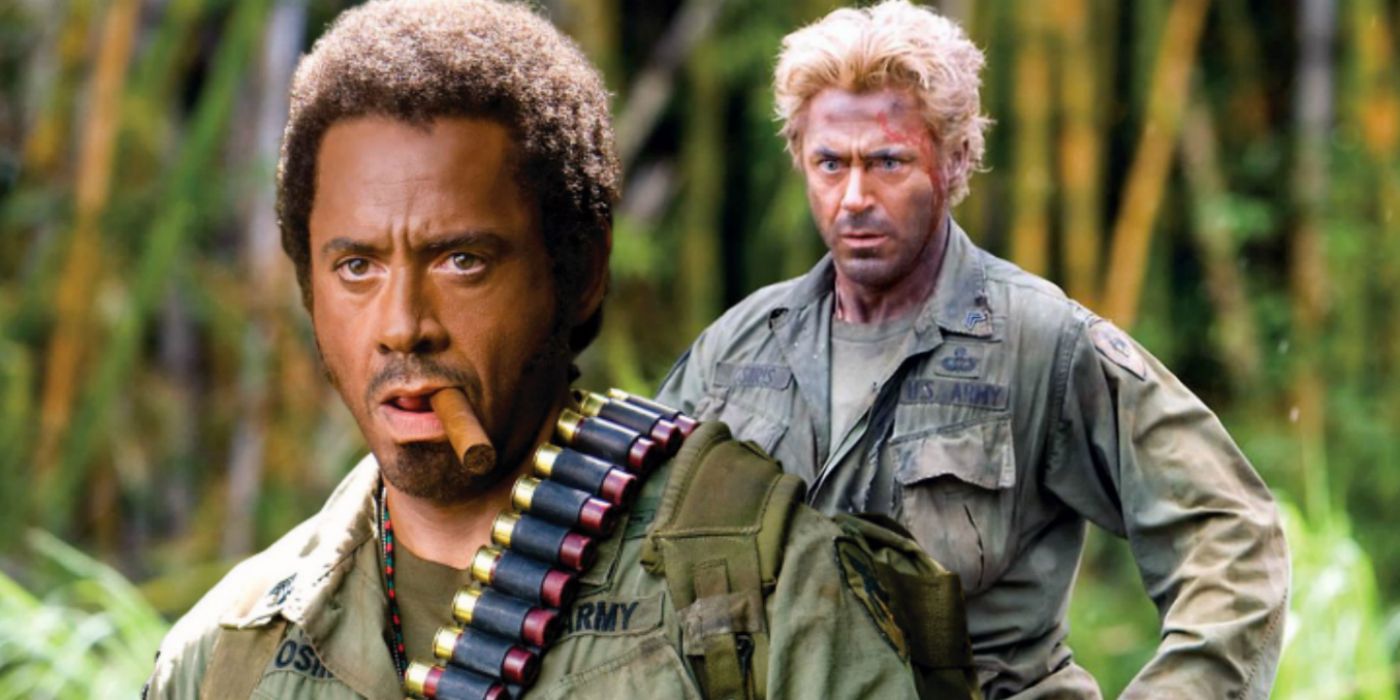 Robert Downey Jr Blackface Tropic Thunder