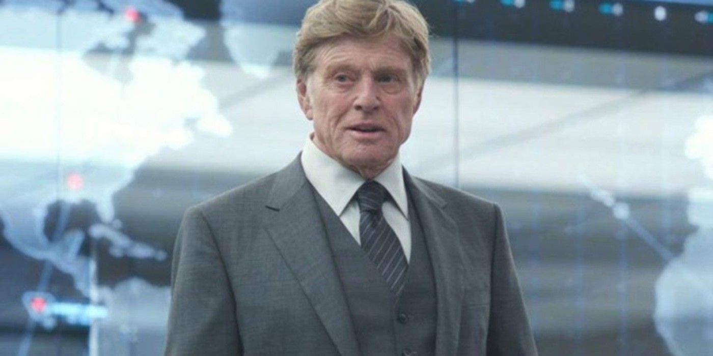Robert Redford looks on from Captain America The Winter Soldier