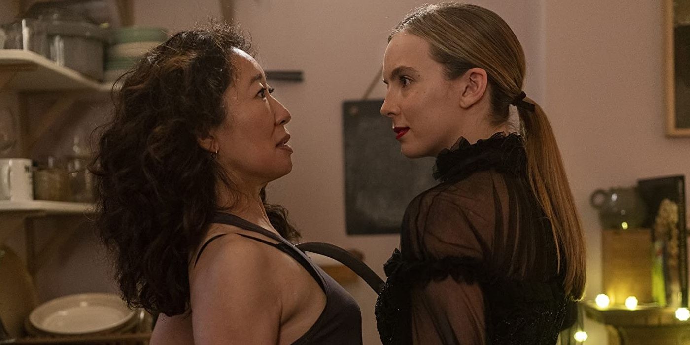 Sandra Oh and Jodi Comer in Killing Eve Cropped