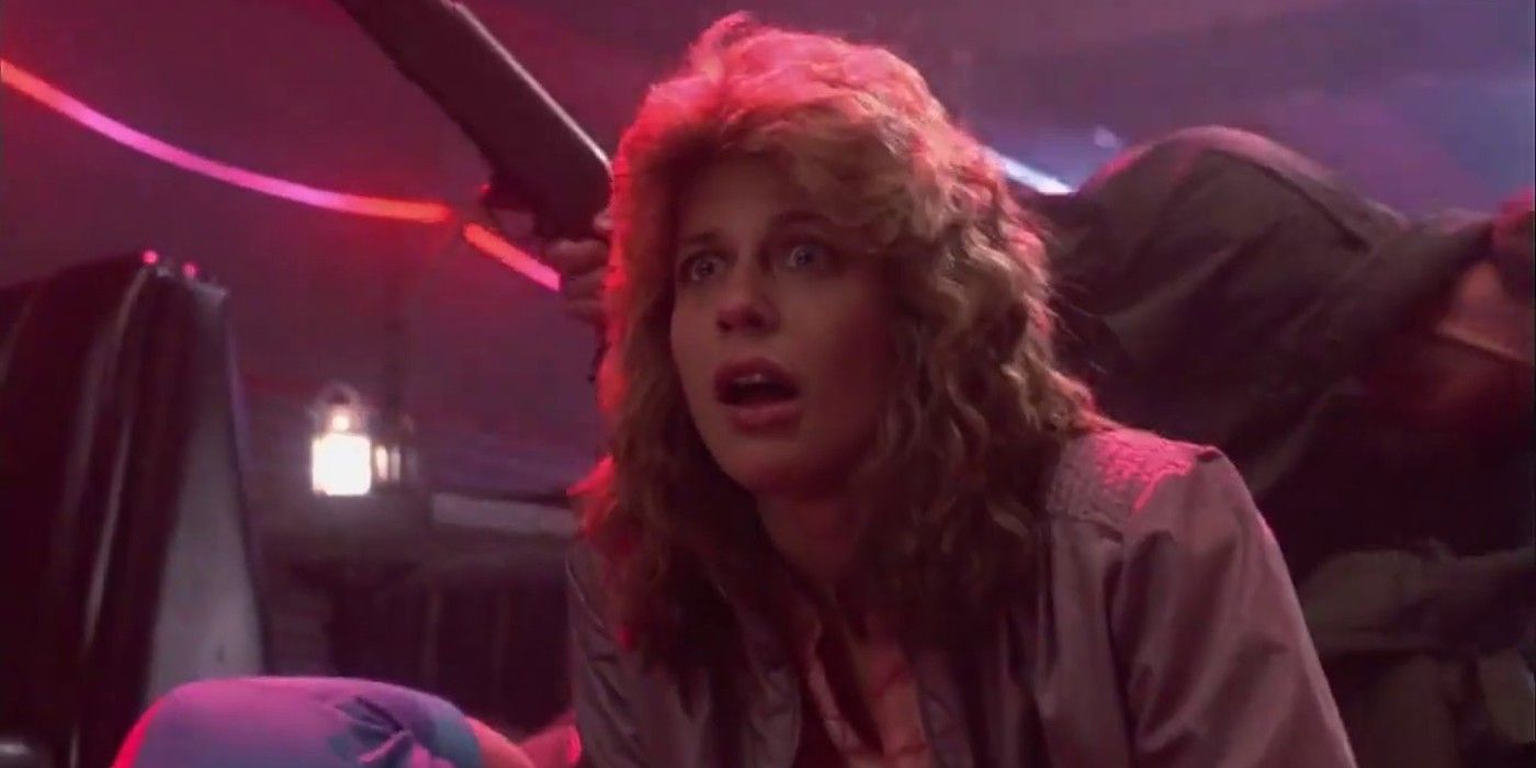 Linda Hamilton como Sarah Connor em O Exterminador do Futuro