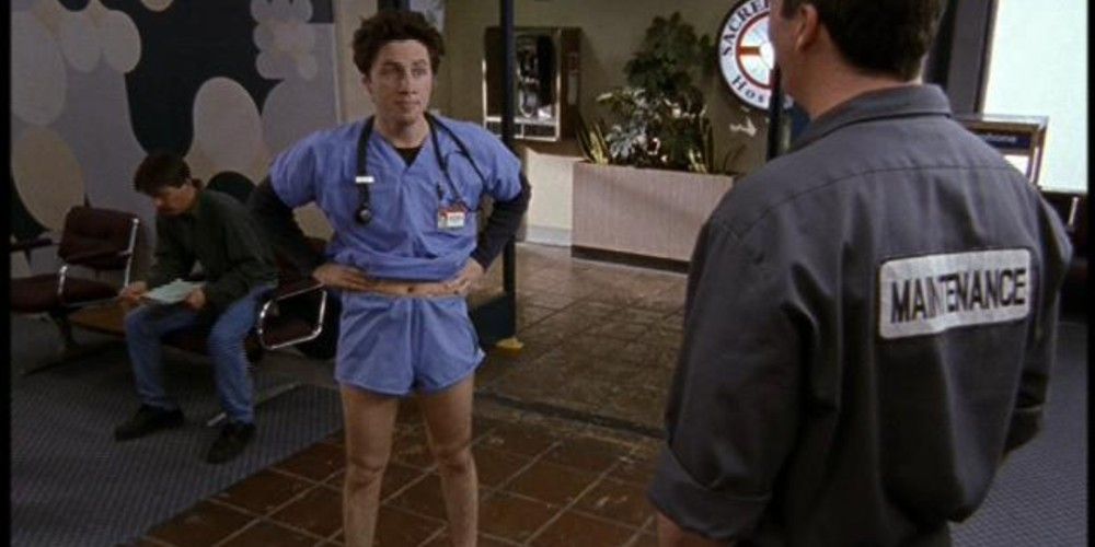 Scrubs JD in shorts