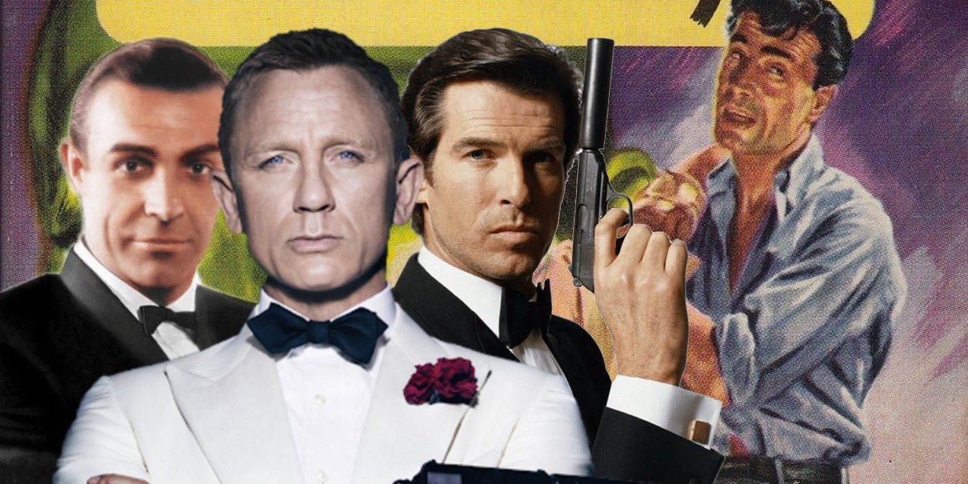 Sean Connery, Daniel Craig and Pierce Brosnan as James Bond book cover