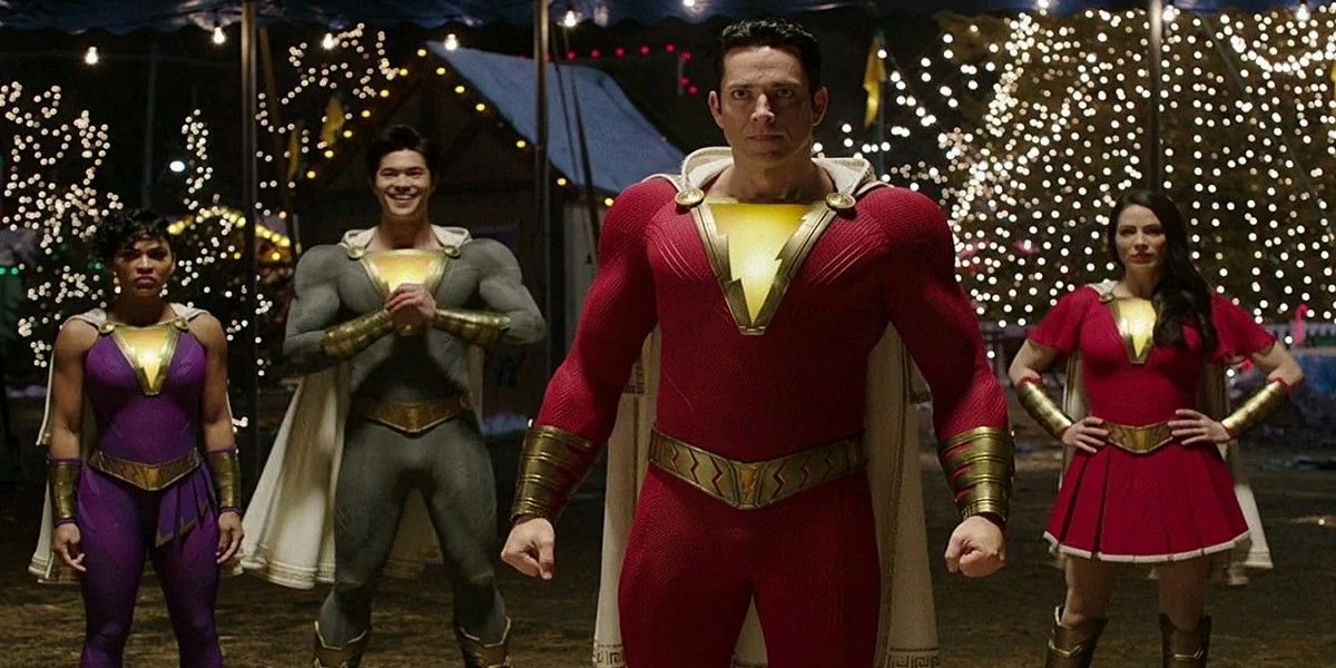 Shazam faces Sivana with the other heroes in Shazam!