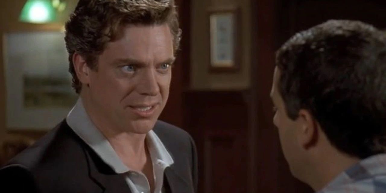 Shooter McGavin squares up to Happy in Happy Gilmore