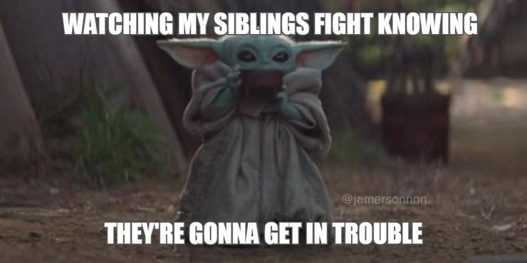 10 Hilarious Baby Yoda Memes About Siblings We Can All Relate To