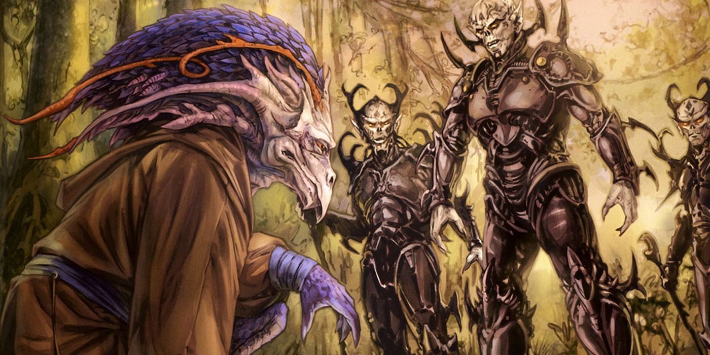 Vergere confronting Yuuzhan Vong in Star Wars