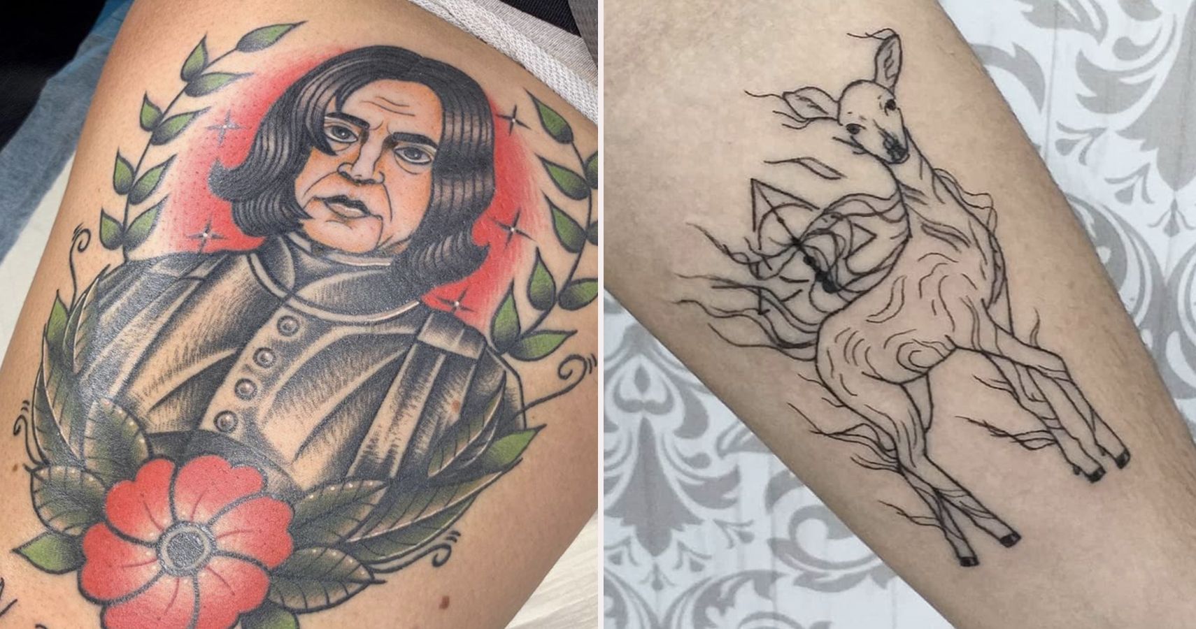 15 Shattering Severus Snape Tattoos In Memory Of Alan Rickman  Tattoodo
