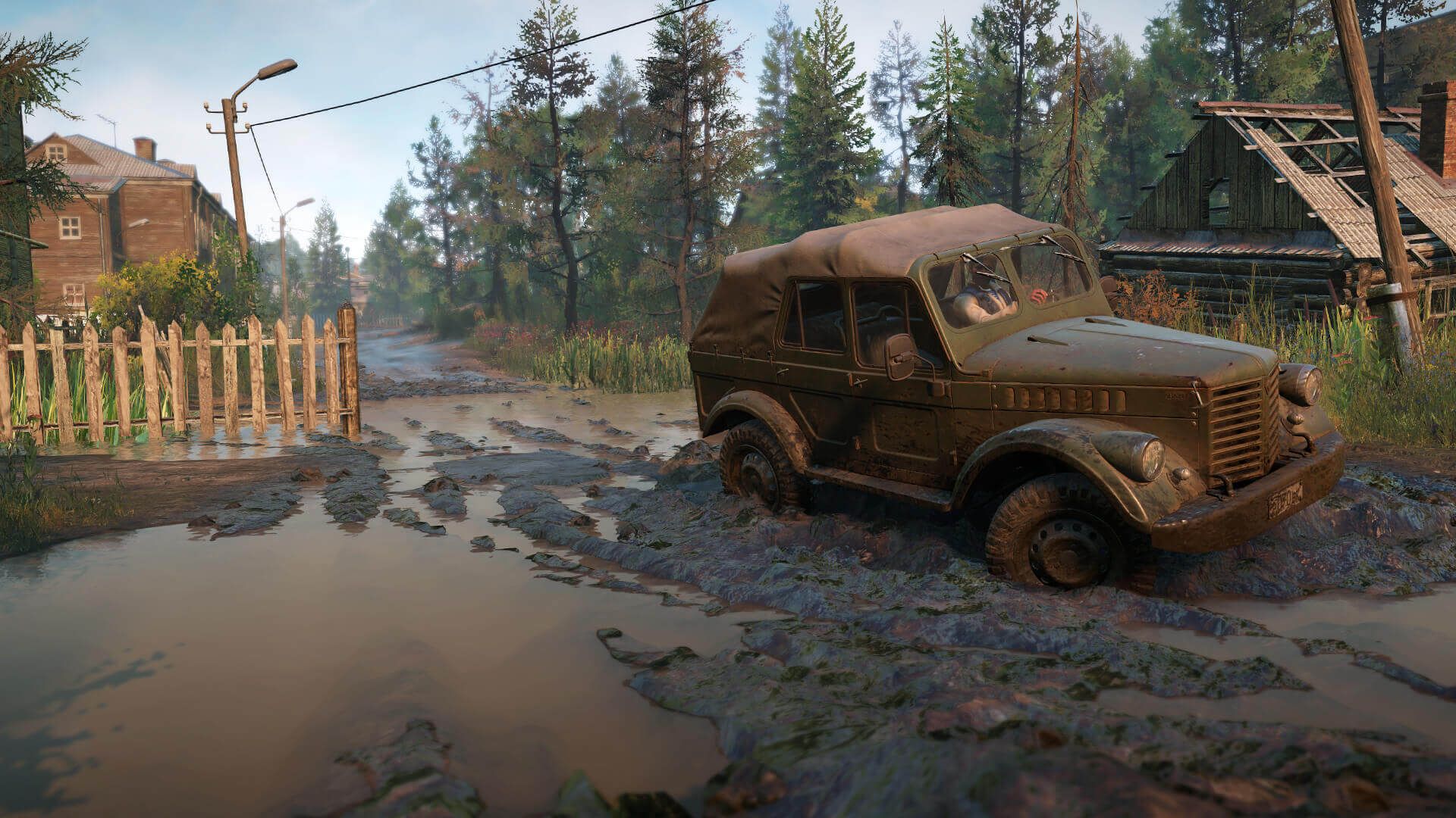 SnowRunner muddy terrain