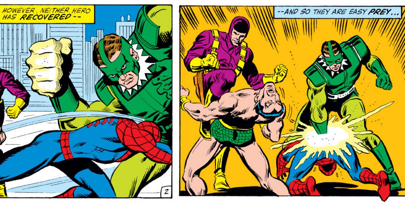 Spider-Man Funny Sandman Butt Punch Comic