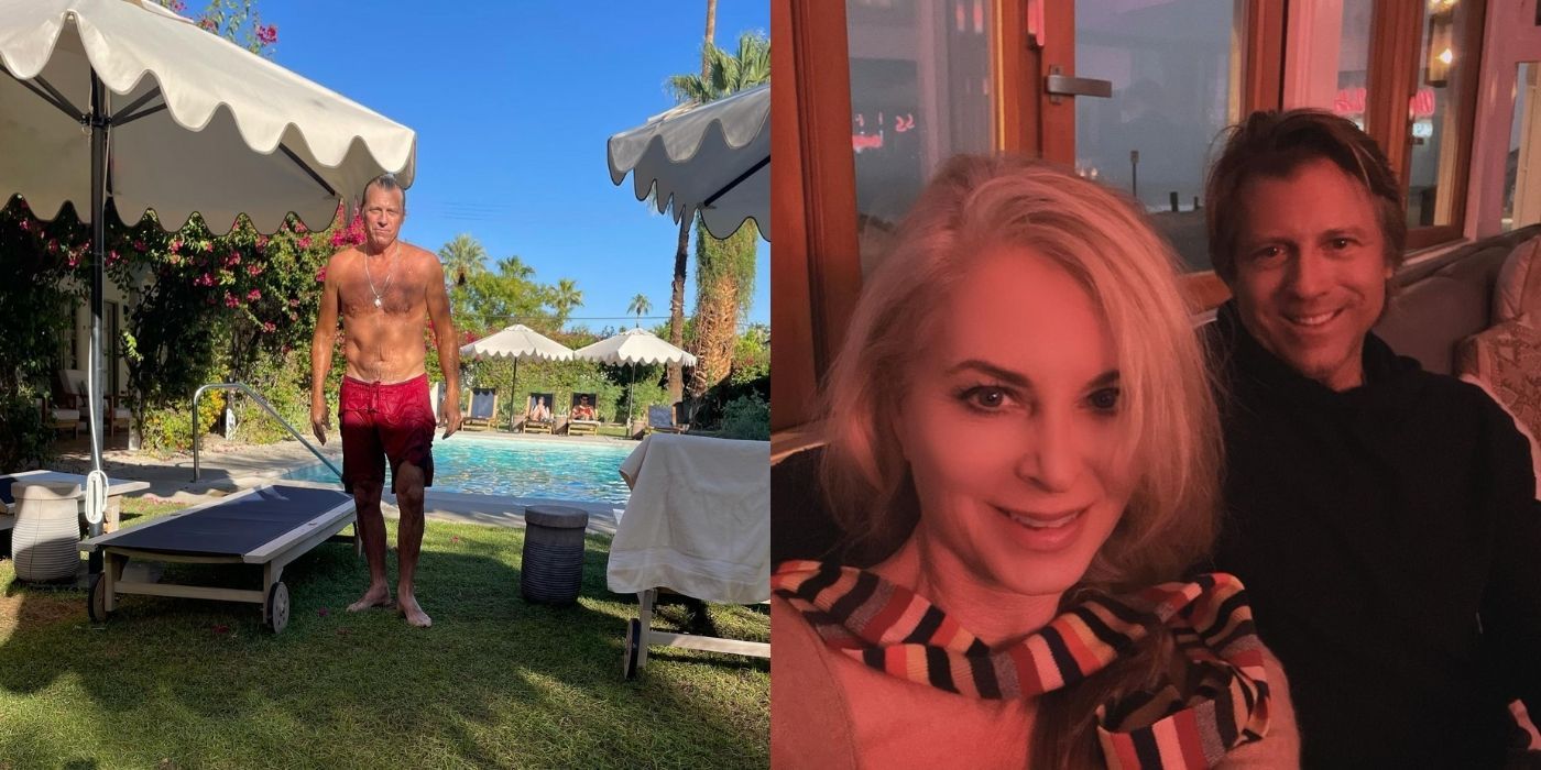 Split image of Eileen and her husband from RHOBH