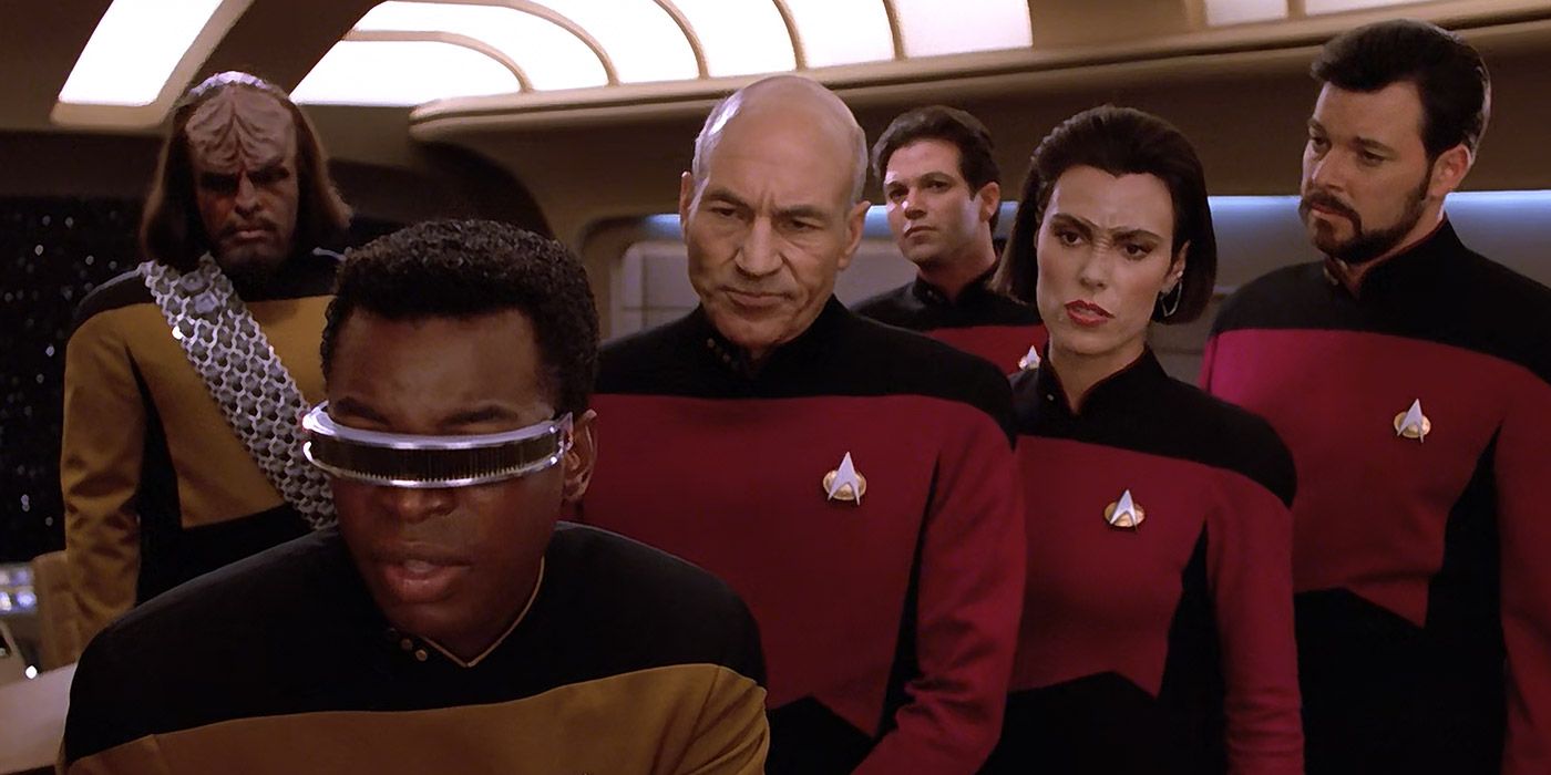 The crew of the Enterprise suffer amnesia in Star Trek: The Next Generation