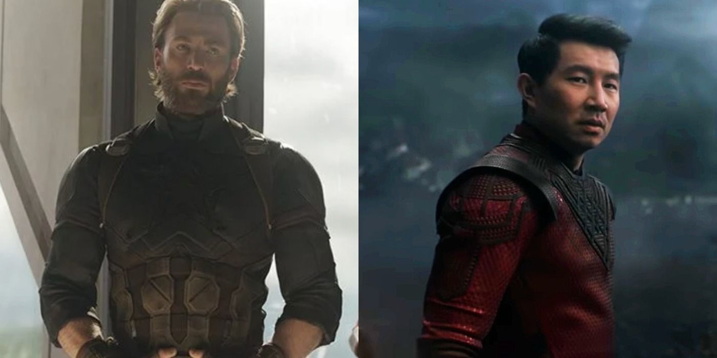 A split image features Steve Rogers and Shang-Chi in the MCU