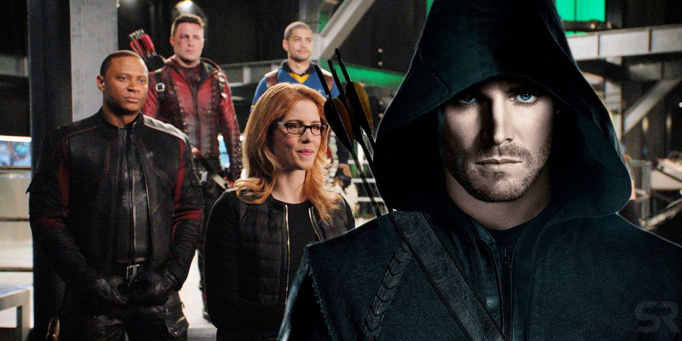 Stpehen Amell as Green Arrow and Arrow Supporting Cast