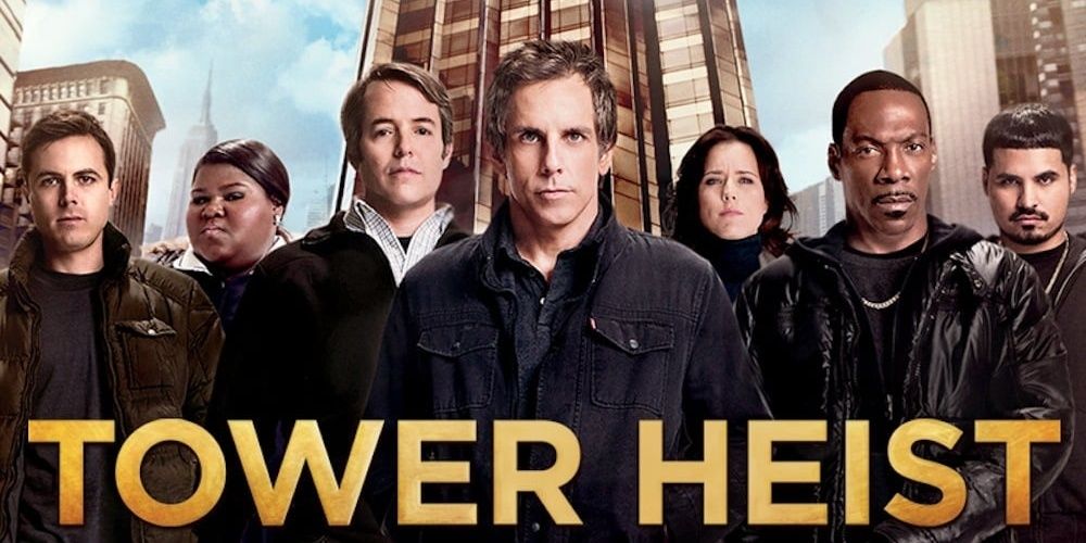 Logo and cast for Tower Heist