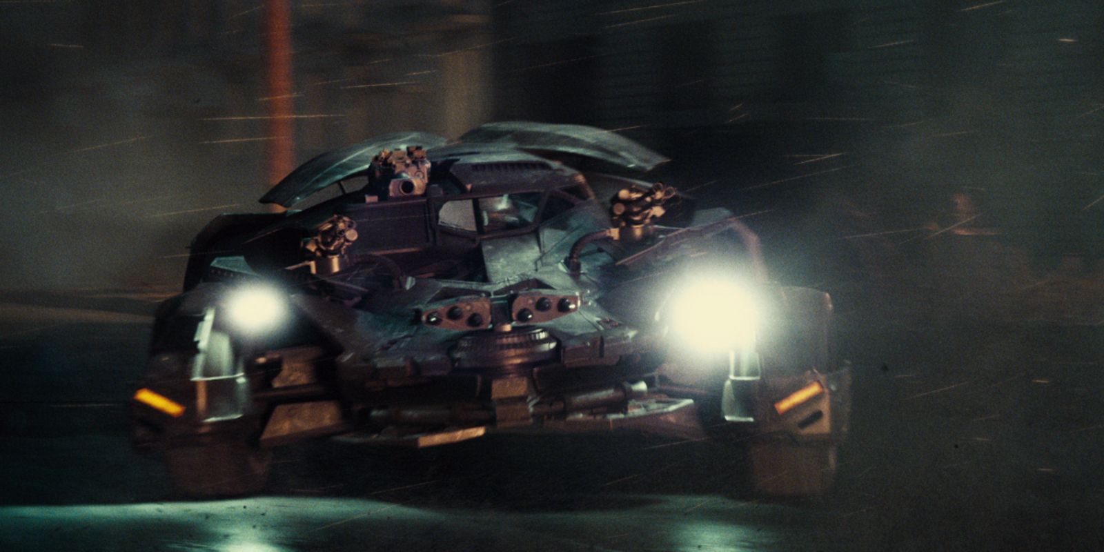 The Batmobile battling parademons in Zack Snyder's Justice League