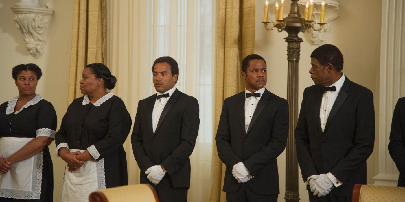 All the White House employees line up in The Butler