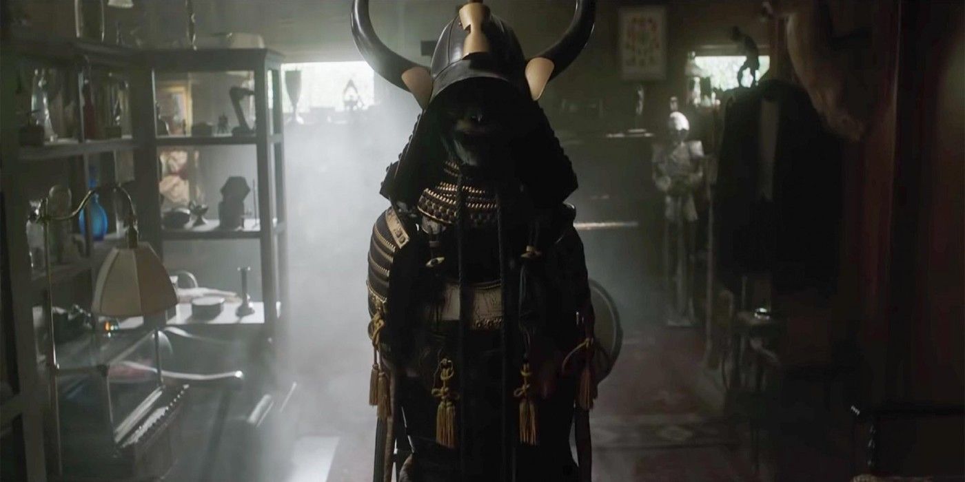 Samurai suit from The Conjuring franchise in the Warren's museum