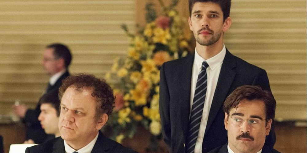 John C. Reilly, Ben Whishaw and Colin Farrell in The Lobster