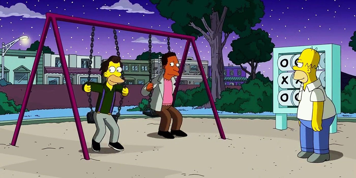 The Simpsons Lenny Carl park