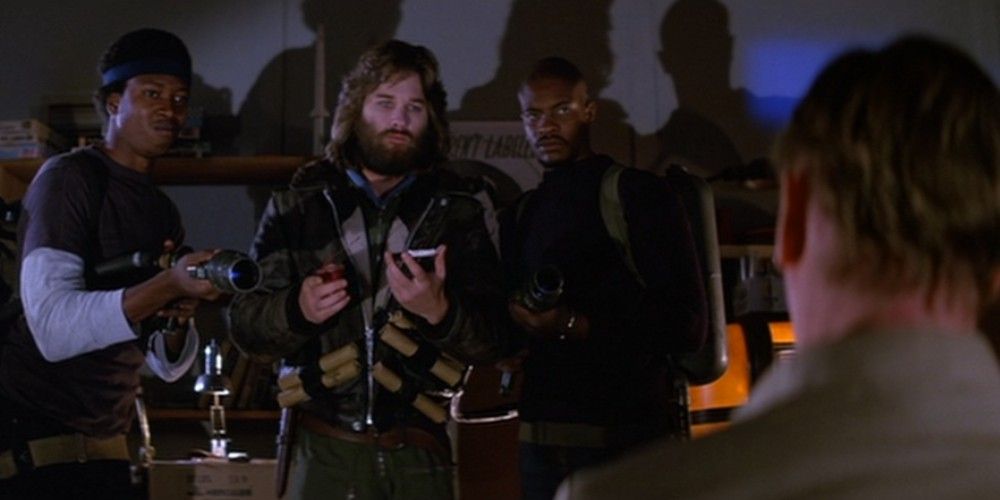 Macready does the blood test in The Thing