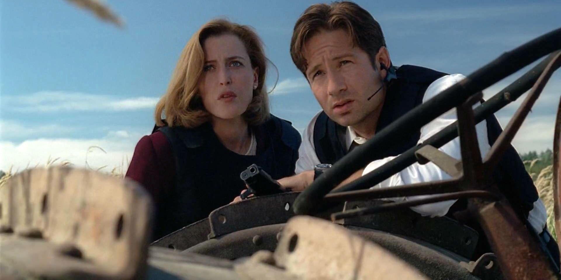 Scully and Mulder in the controversial X-Files episode Home