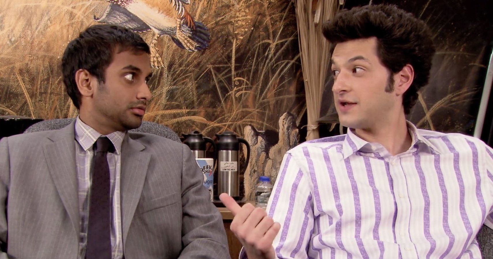 Tom and John Ralphio in a talking head on Parks and Rec.