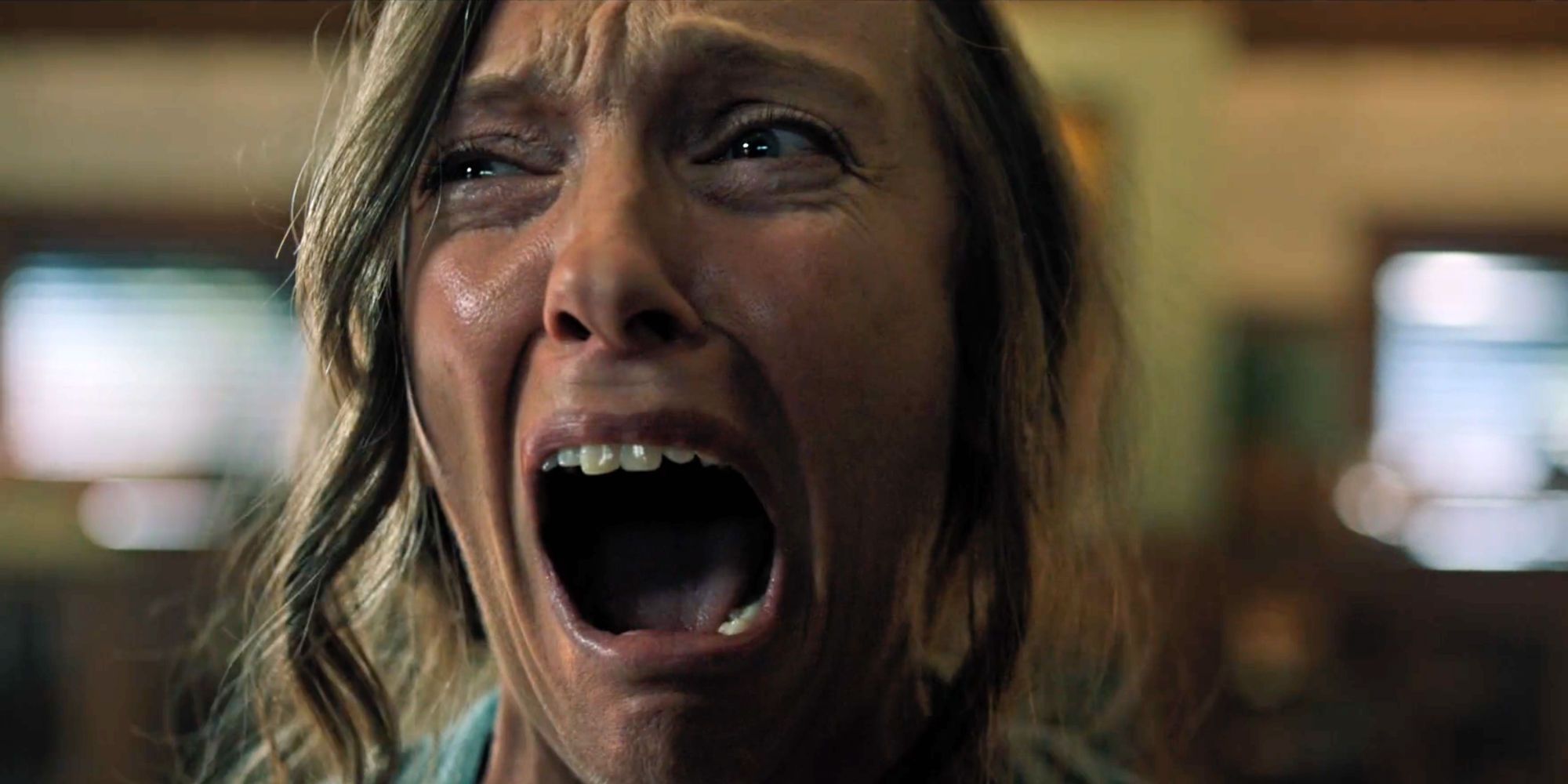Toni Collette screams in terror from Hereditary 