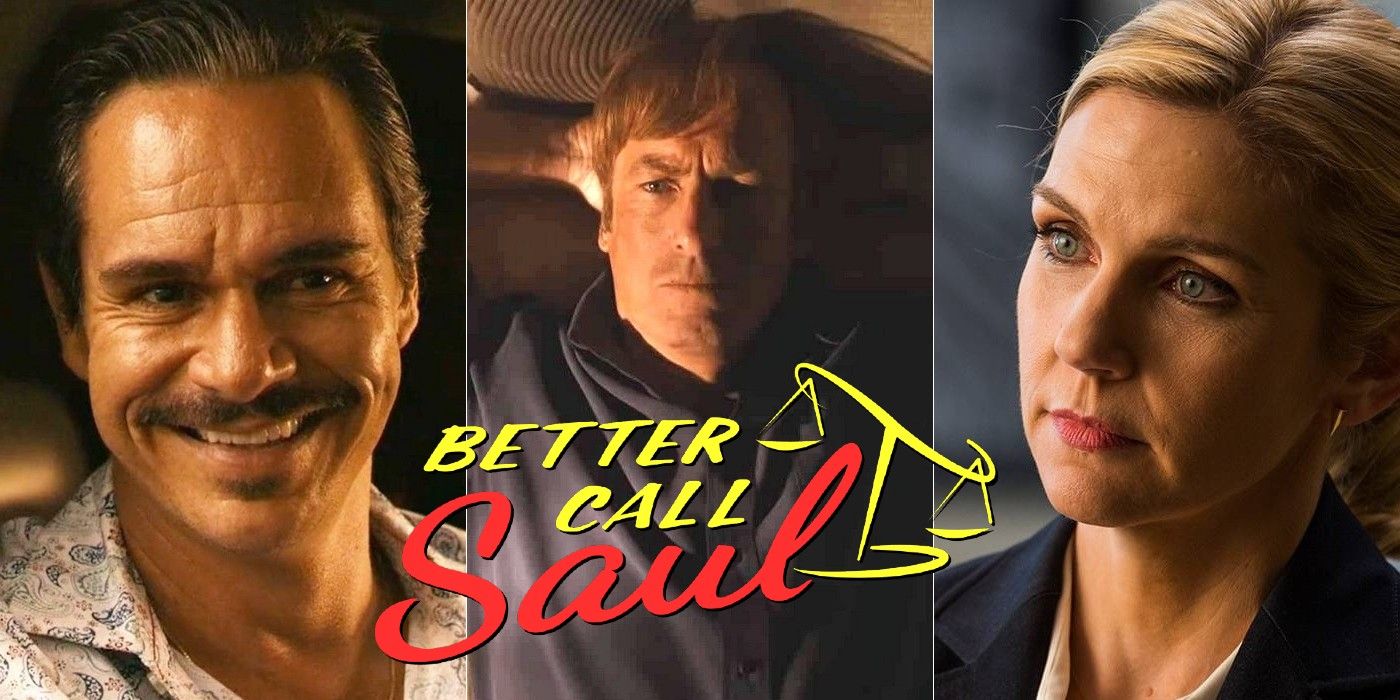 Tony Dalton as Lalo, Bob Odenkirk as Jimmy and Rhea Seehorn as Kim in Better Call Saul