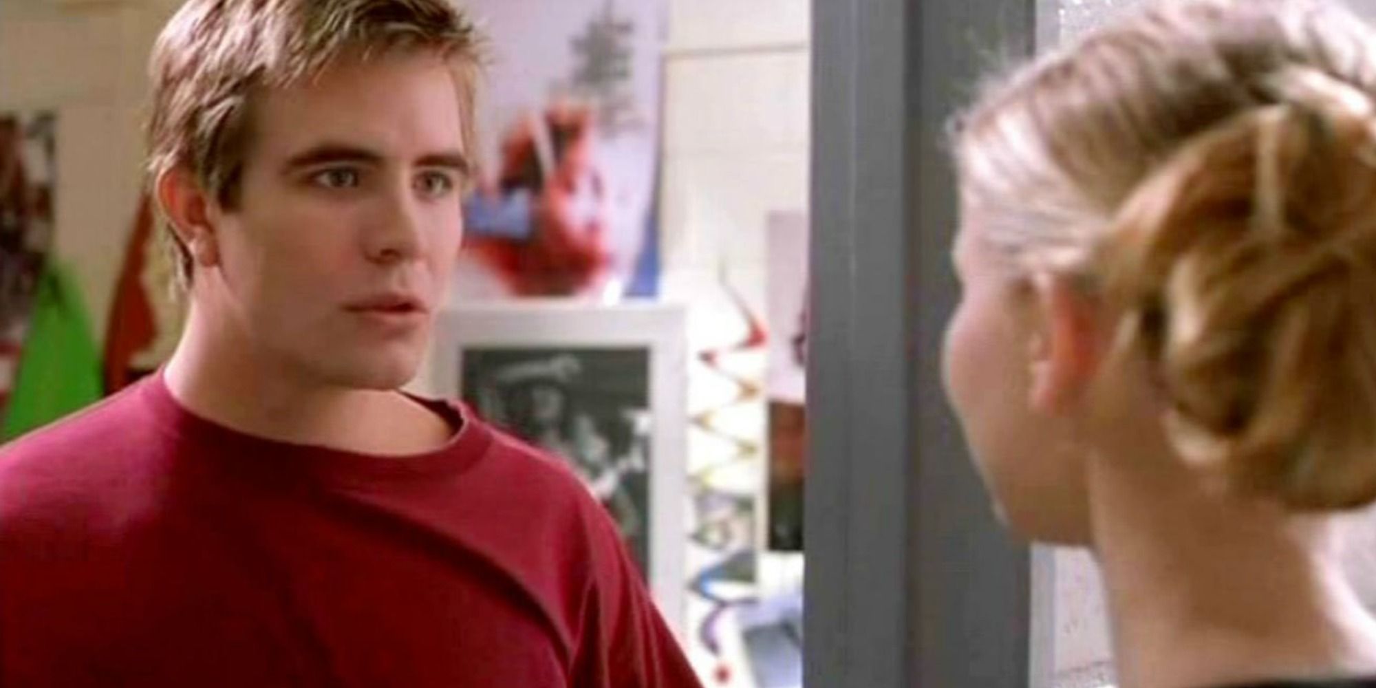 Torrance confronts Aaron at his dorm in Bring It On