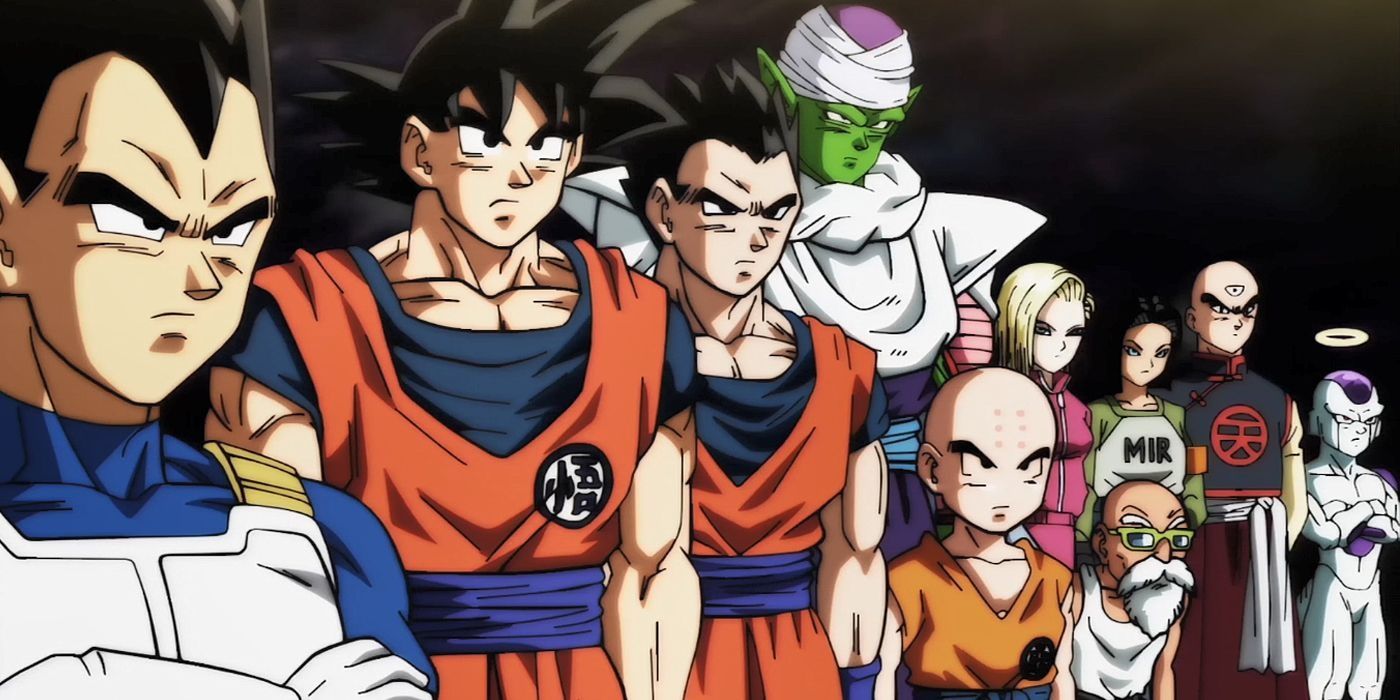 The Z Fighters at the Tournament of Power in Dragon Ball Super