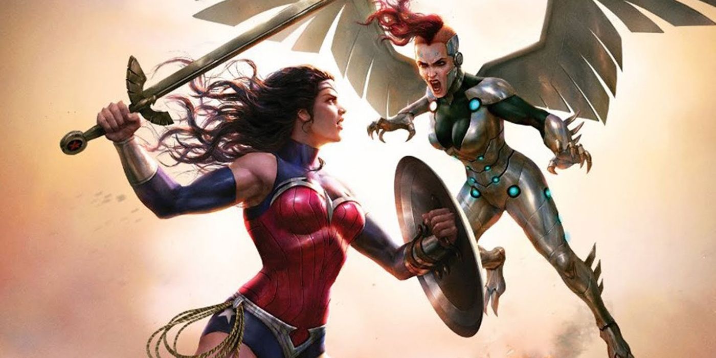 Wonder Woman in battle in Bloodlines.