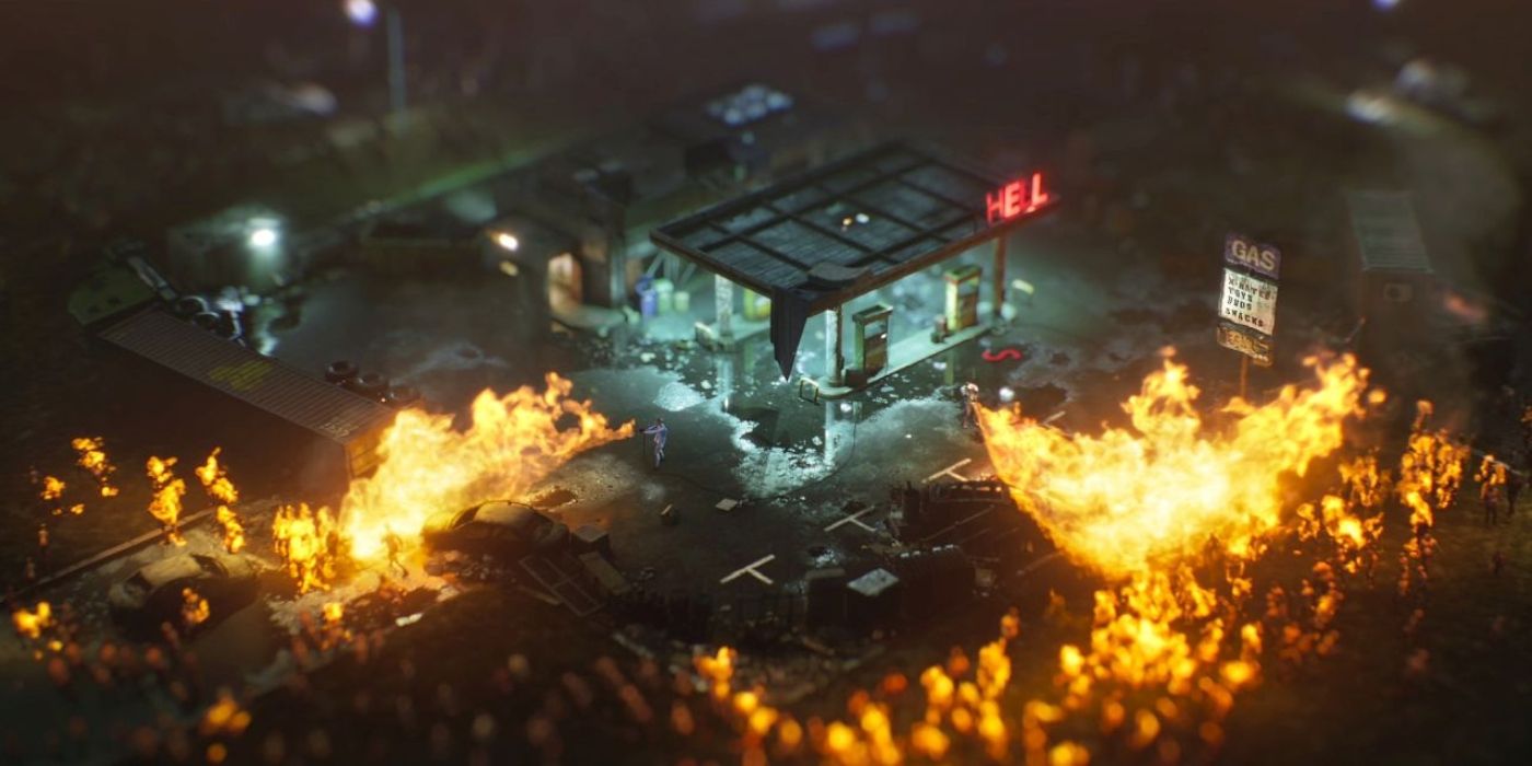 Zombies attacking a gasoline station in Love Death and Robots.