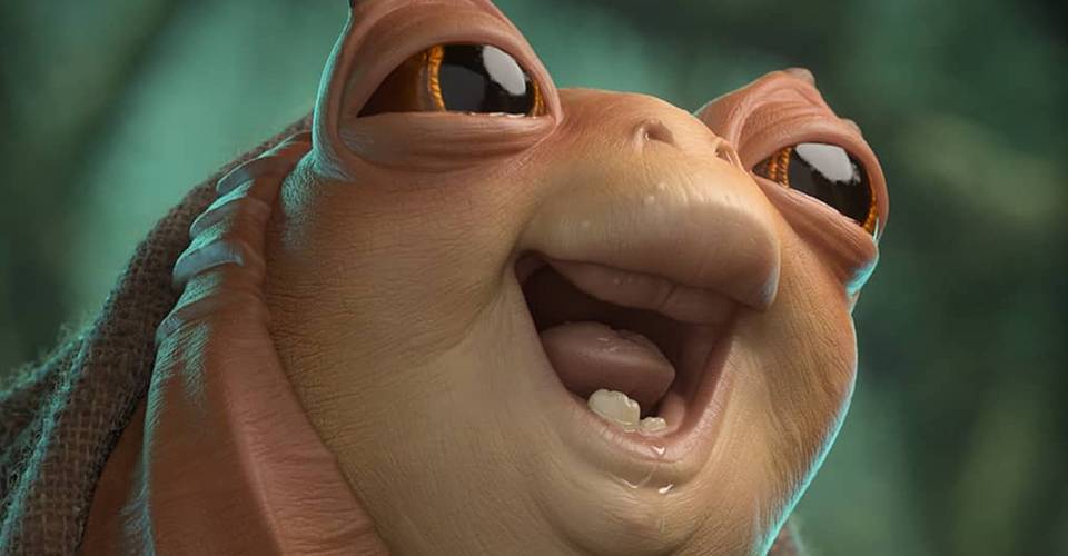 Baby Jar Jar Binks Is Adorable In Star Wars Fan Art Screen Rant