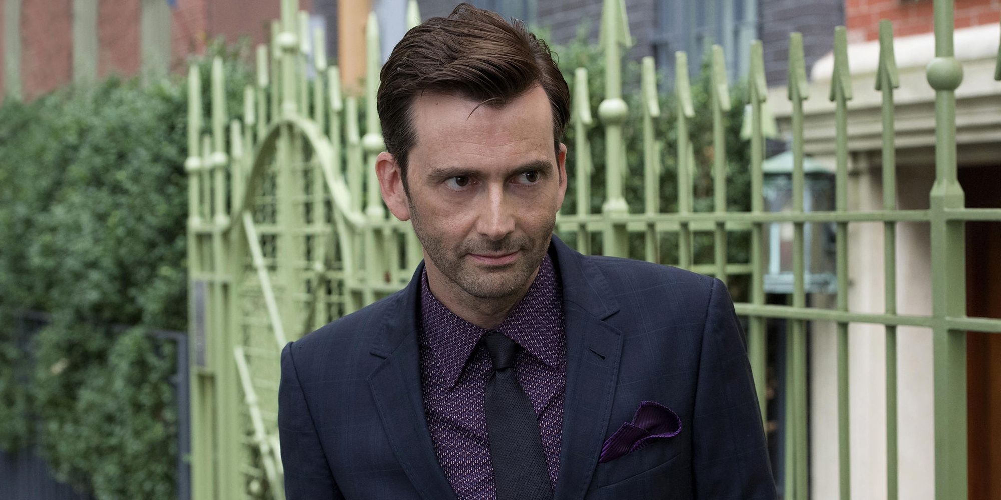David Tennant with a sinister look in Jessica Jones