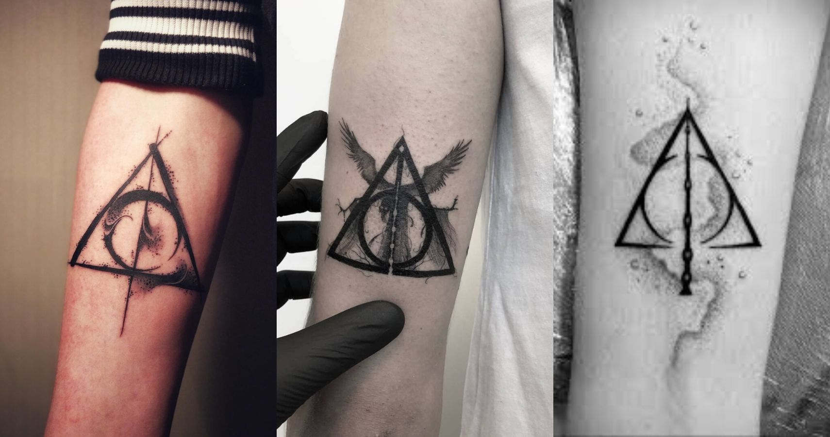 Harry potter deathly hallows symbol tattoo