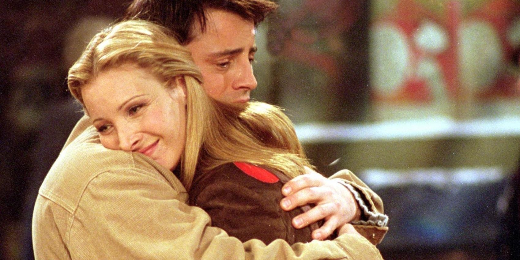Phoebe and Joey hugging