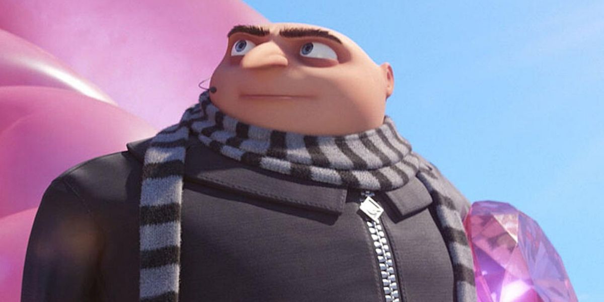 Gru looking to his left in Despicable Me