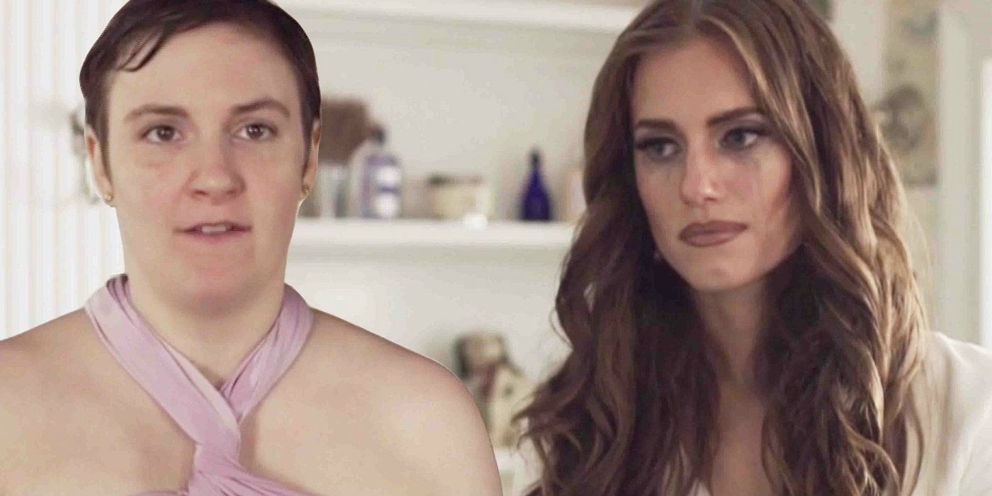 Marnie (Allison Williams) e Hannah (Lena Dunham) parecem frustradas antes do casamento de Marnie em Girls