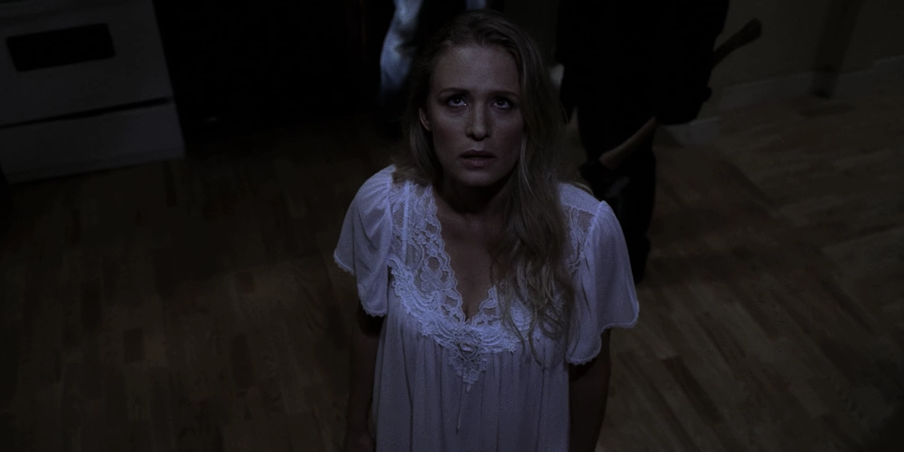 Mary Winchester looks up in fear