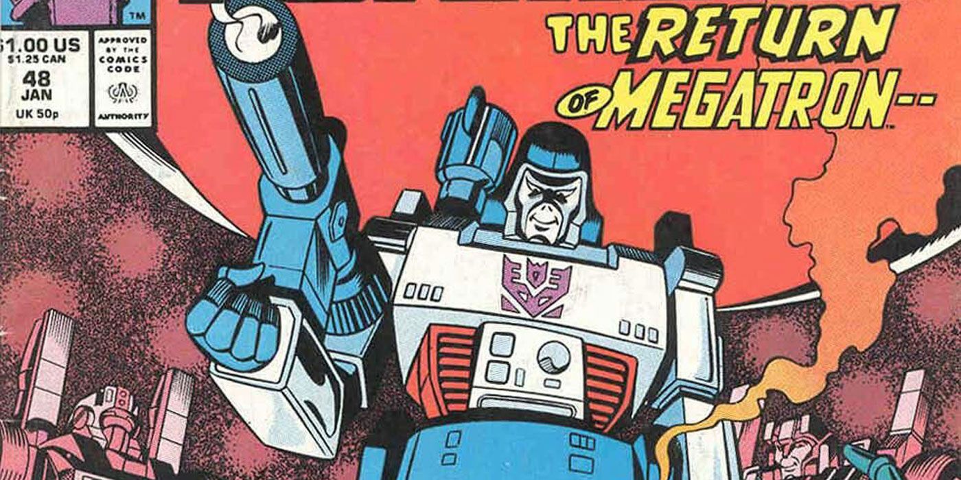 Megatron aparece na história em quadrinhos da Marvel Transformers.