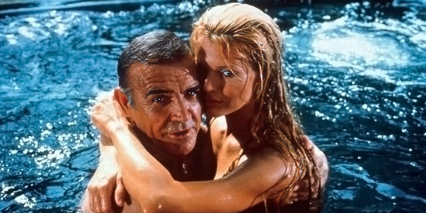 James Bond and a woman in Never Say Never Again