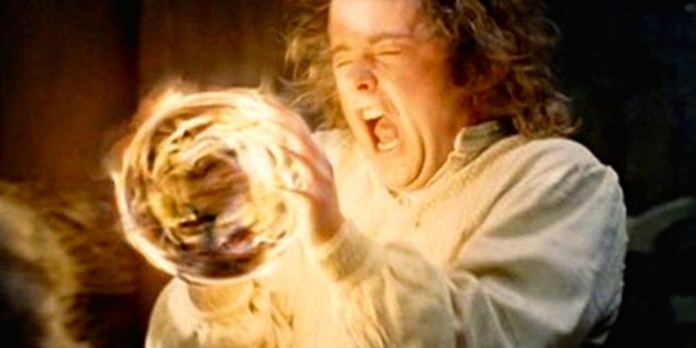 Pippin and the palantir in The Lord of the Rings